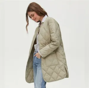 Michael Stars Sonnet Quilted Jacket Light Olive Size 2X NEW!