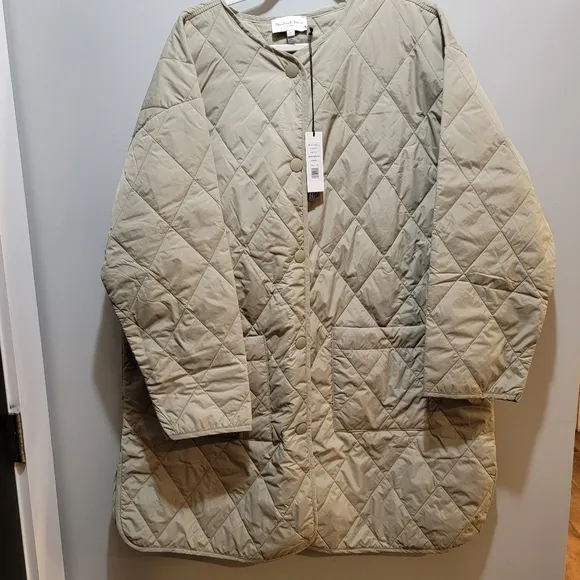 Michael Stars Sonnet Quilted Jacket Light Olive Size 2X NEW!