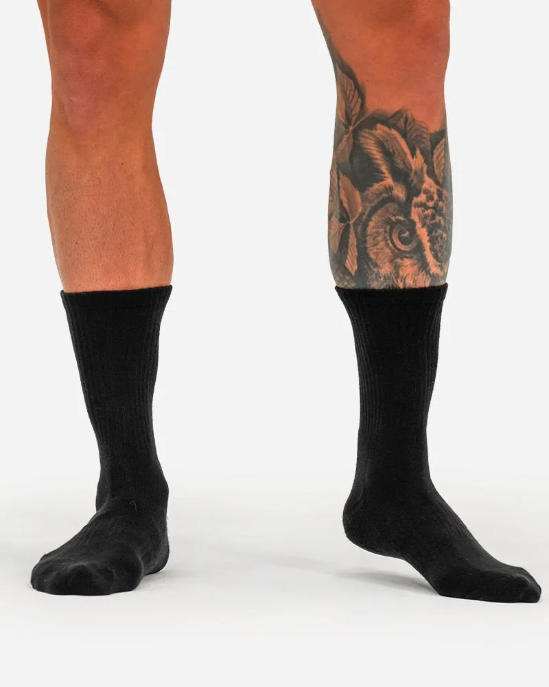 Mid-Rise Socks - Black