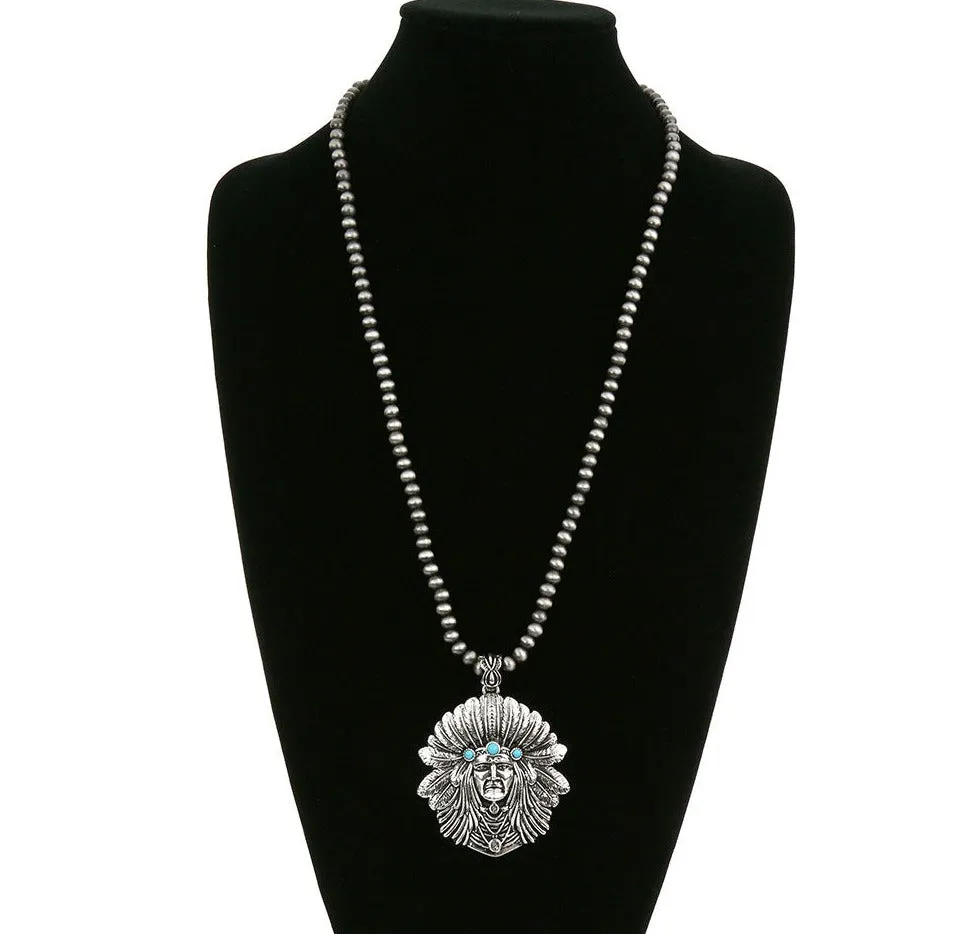 Mighty Chief Fashion Navajo Necklace With Pendant