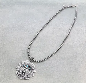 Mighty Chief Fashion Navajo Necklace With Pendant