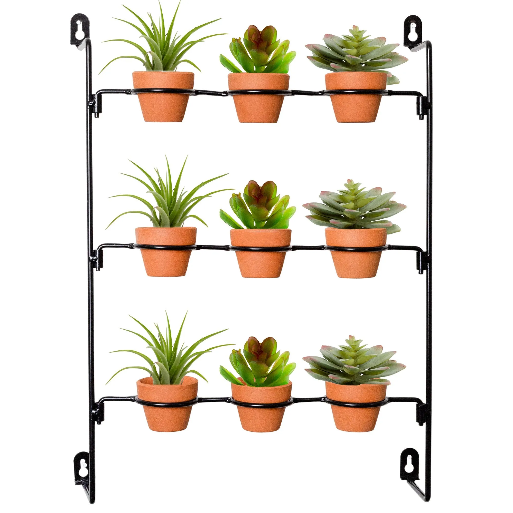 Mini Clay Pot Hanging Rack (2-Inch w/ Pots, Case of 16)
