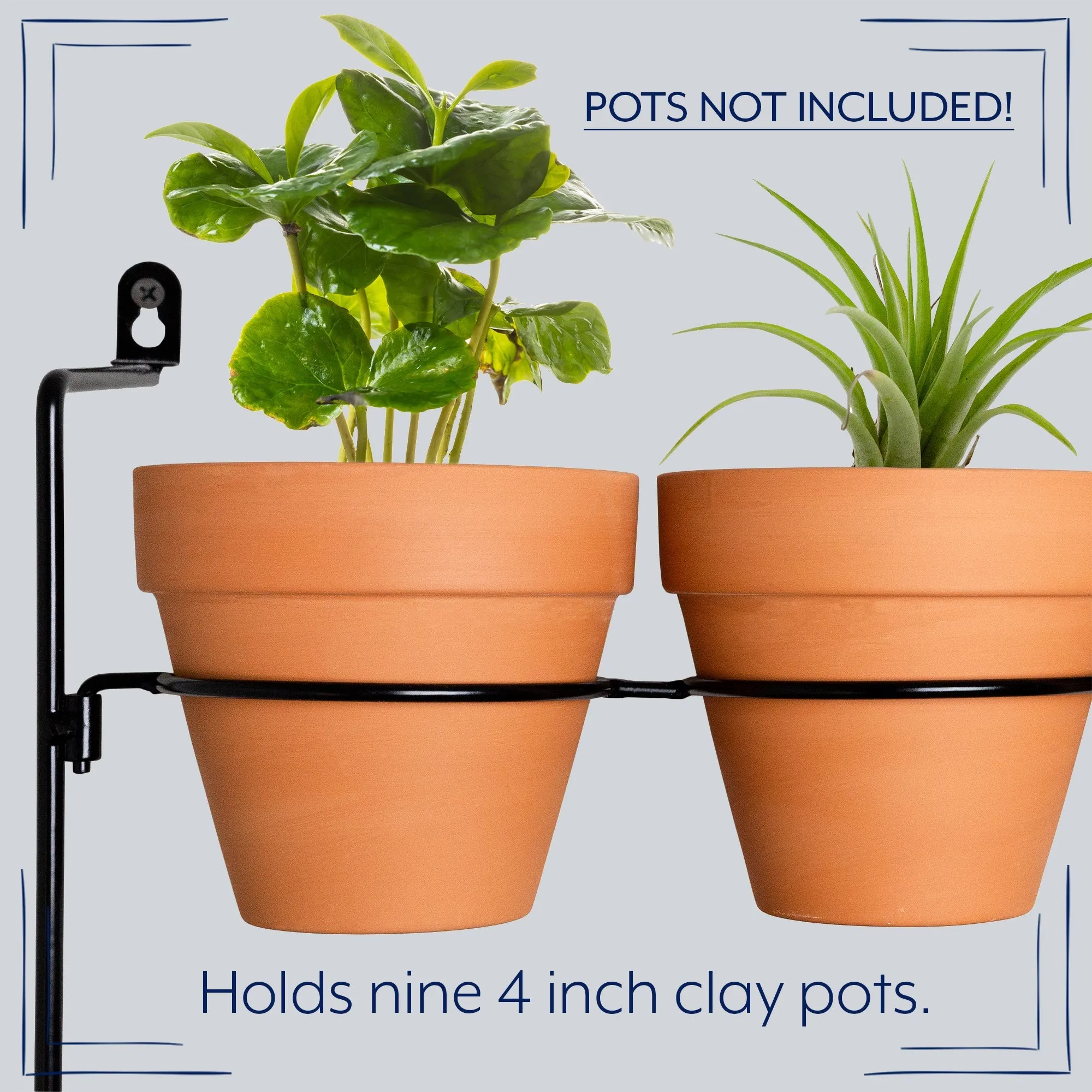 Mini Flower Pot Hanging Rack (Holds 4-Inch Pots, Case of 18)
