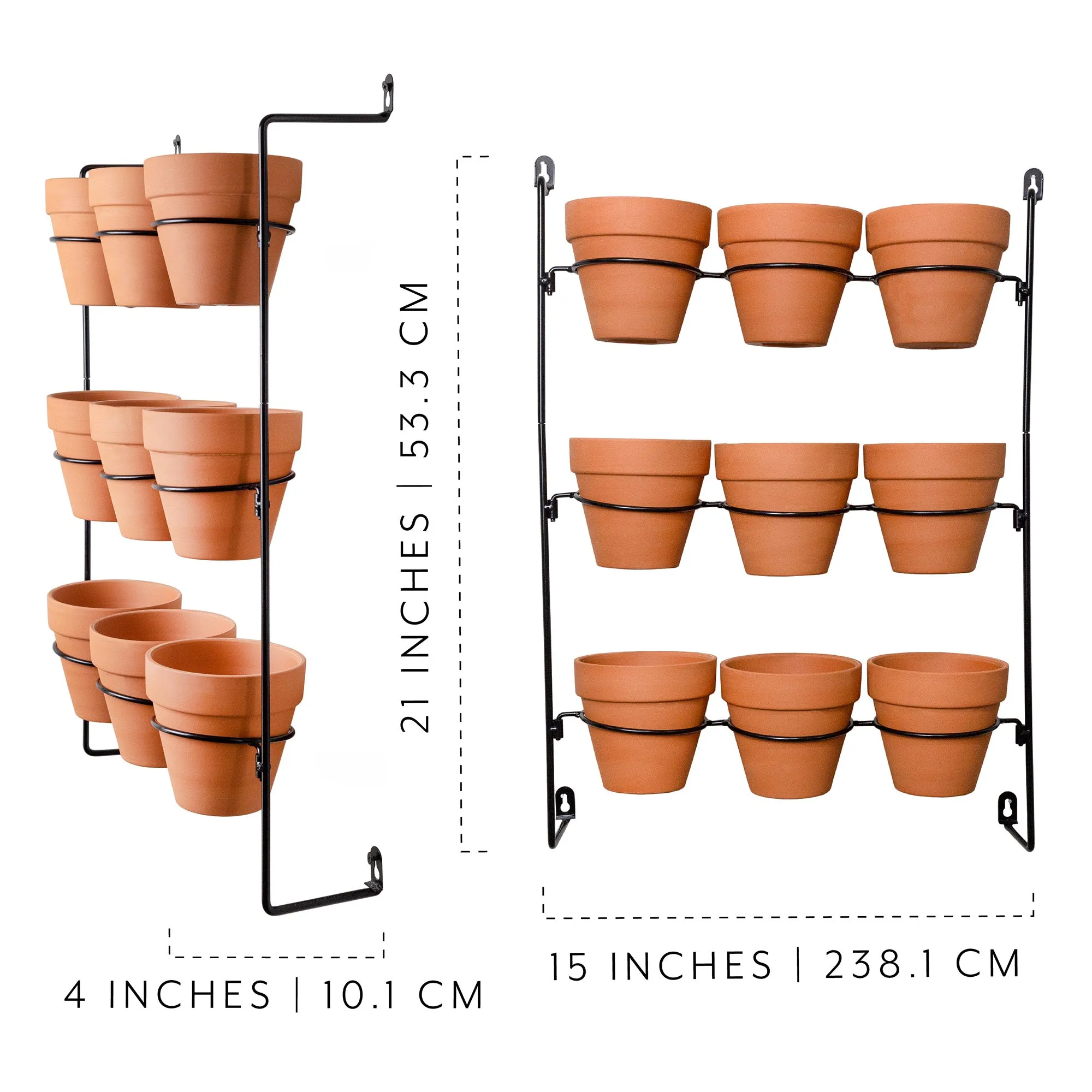 Mini Flower Pot Hanging Rack (Holds 4-Inch Pots, Case of 18)