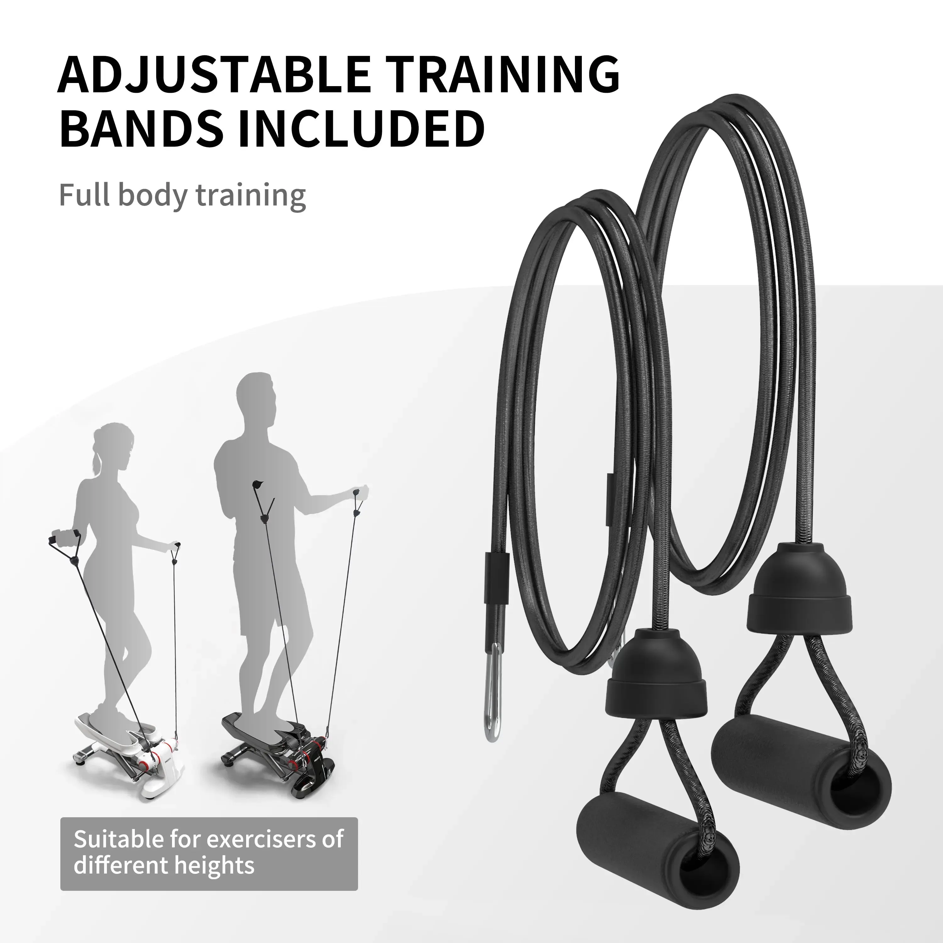 Mini Hydraulic Stepper with LCD Monitor   Free Resistance bands
