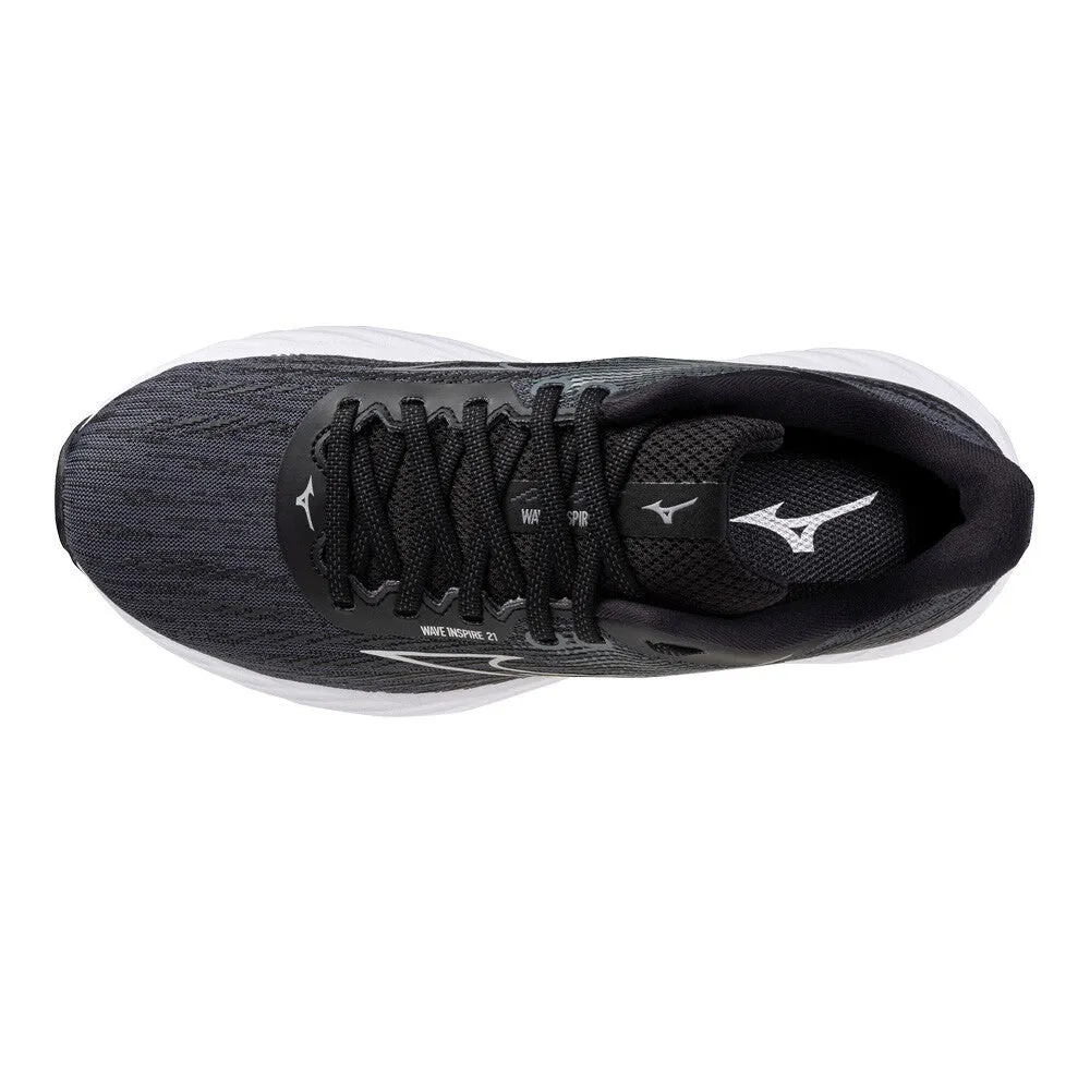 Mizuno Wave Inspire 21 Wide (Womens) - Black/Silver Metallic/Grey