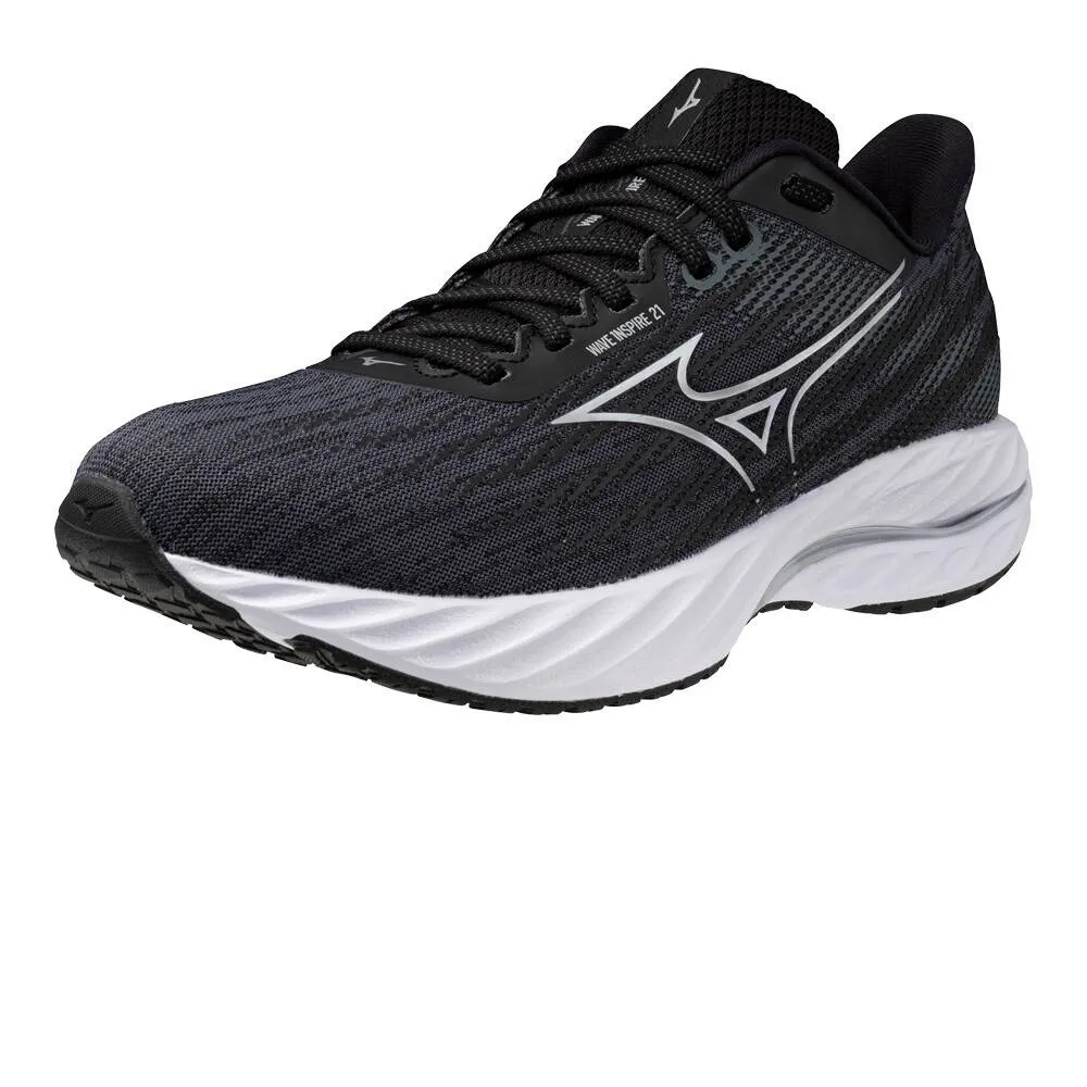 Mizuno Wave Inspire 21 Wide (Womens) - Black/Silver Metallic/Grey