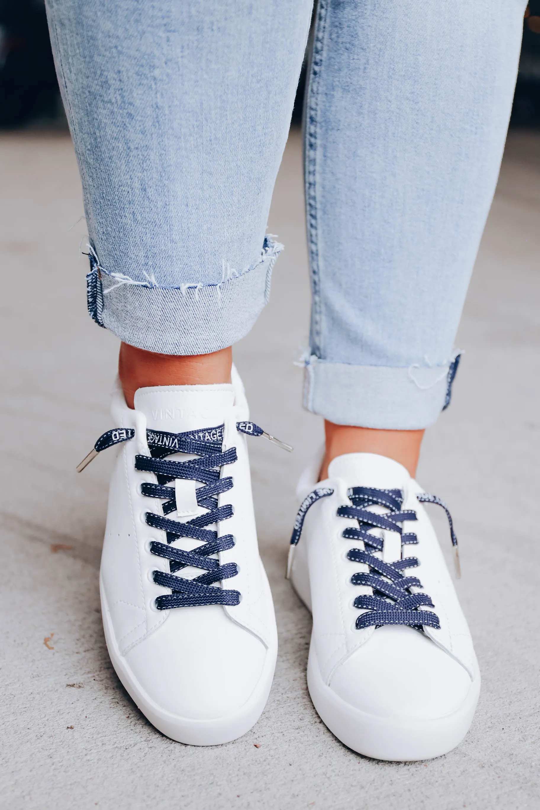 *MODEL* Grant Vintage Havana Sneaker - White - SIZE 8 - FINAL SALE