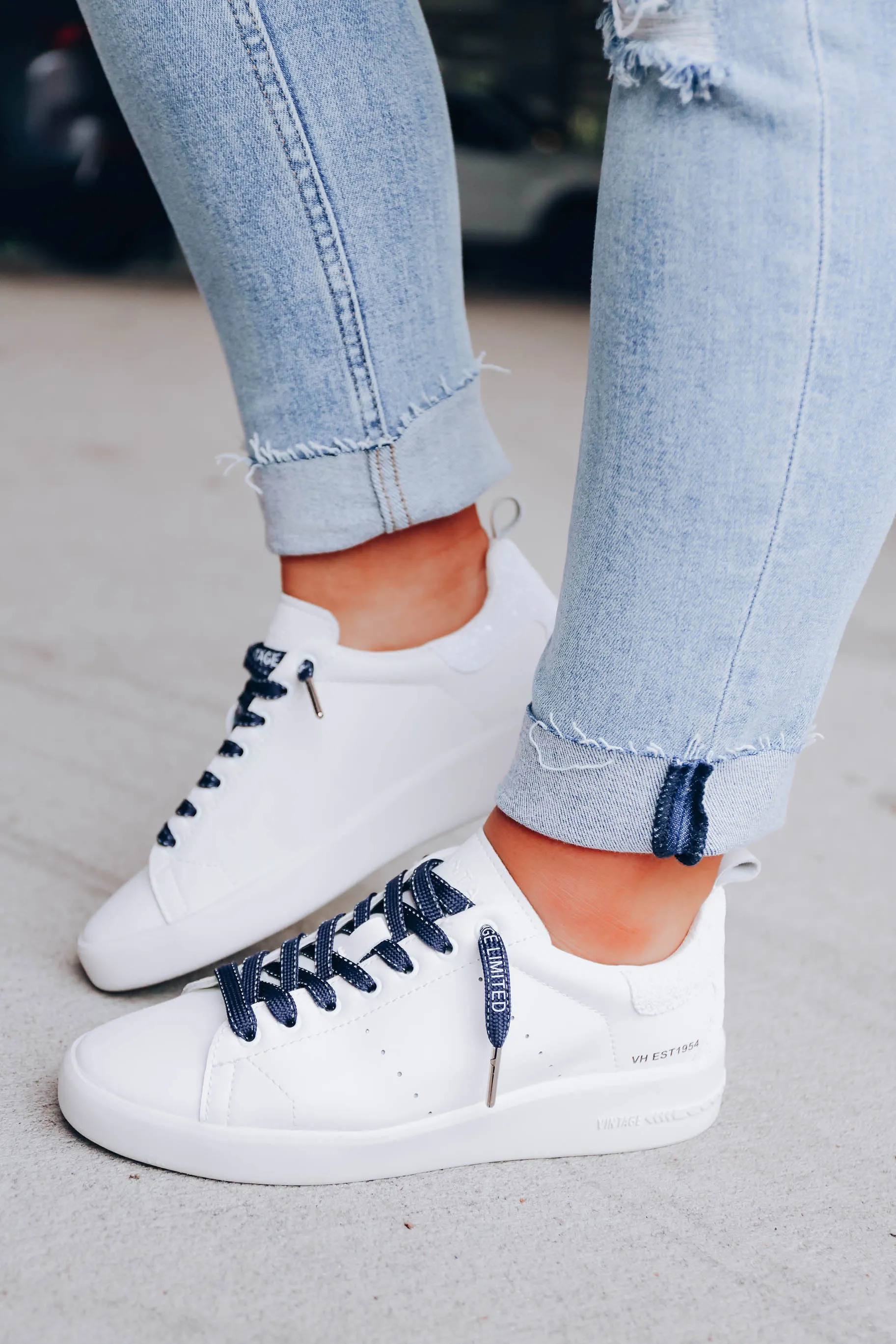 *MODEL* Grant Vintage Havana Sneaker - White - SIZE 8 - FINAL SALE