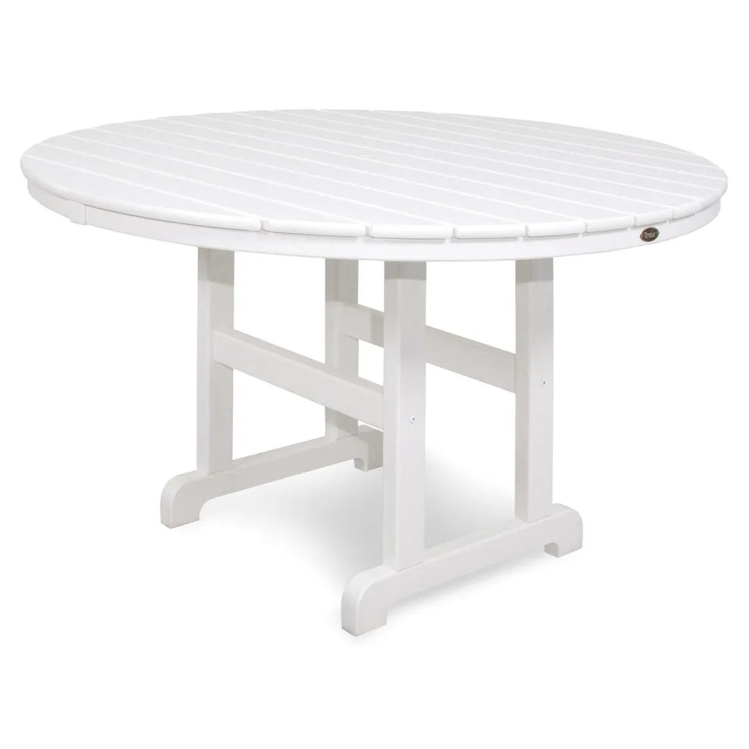 Monterey Bay Round Dining Table Trex Outdoor Color: Classic White