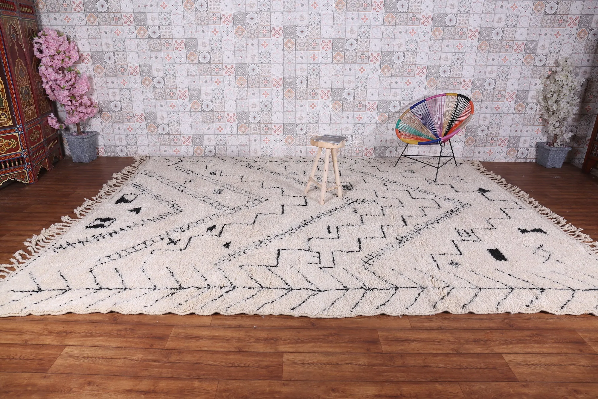 Moroccan atlantic rug - handmade custom carpet - Beni rug