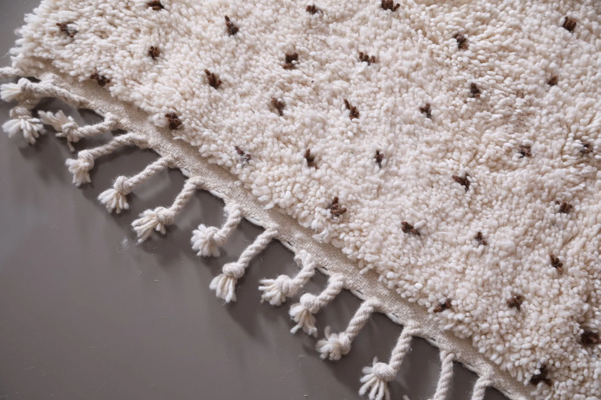 Moroccan handmade berber Rug - All wool dotted rug - Custom Rug