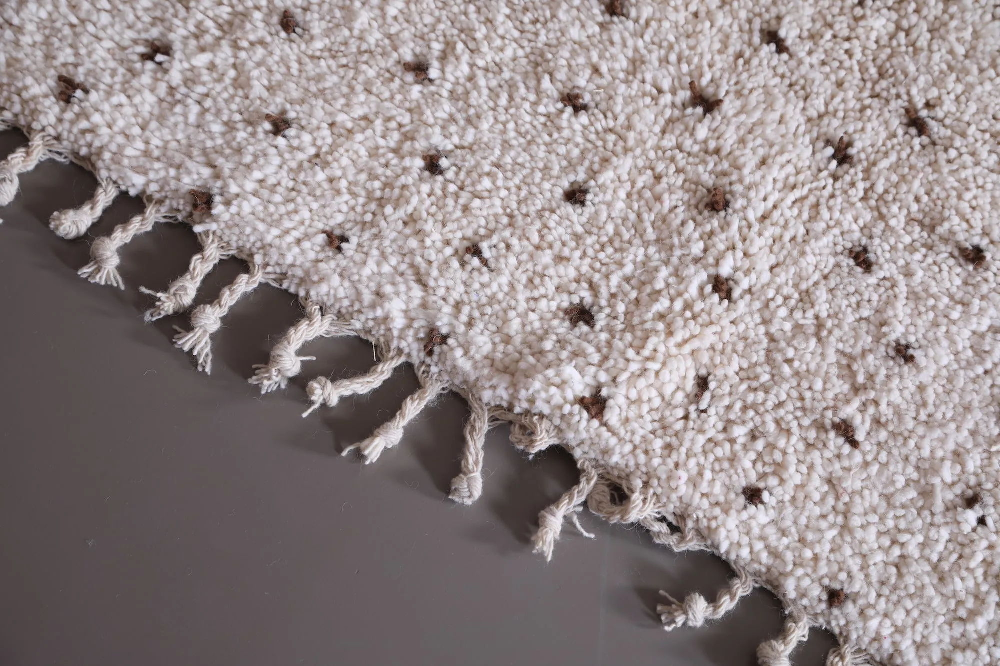 Moroccan handmade berber Rug - All wool dotted rug - Custom Rug