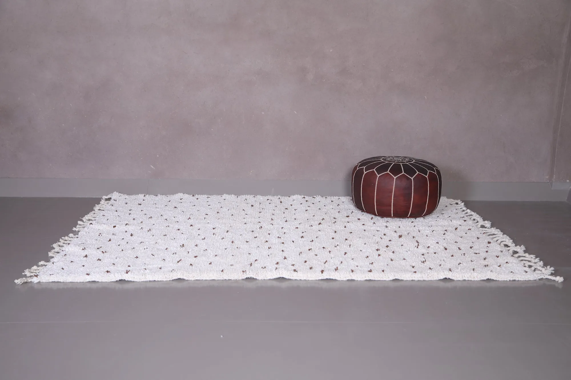 Moroccan handmade berber Rug - All wool dotted rug - Custom Rug