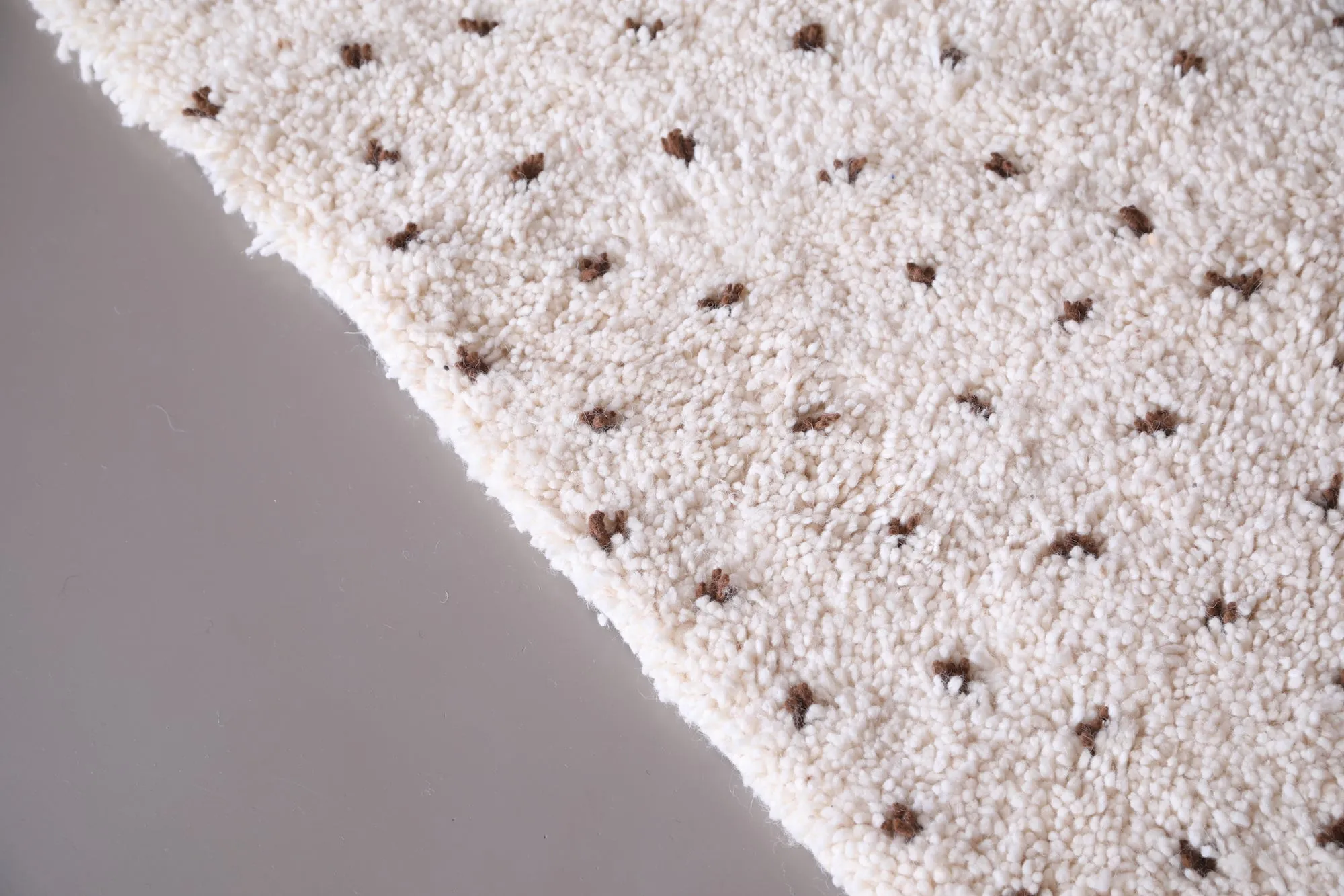 Moroccan handmade berber Rug - All wool dotted rug - Custom Rug