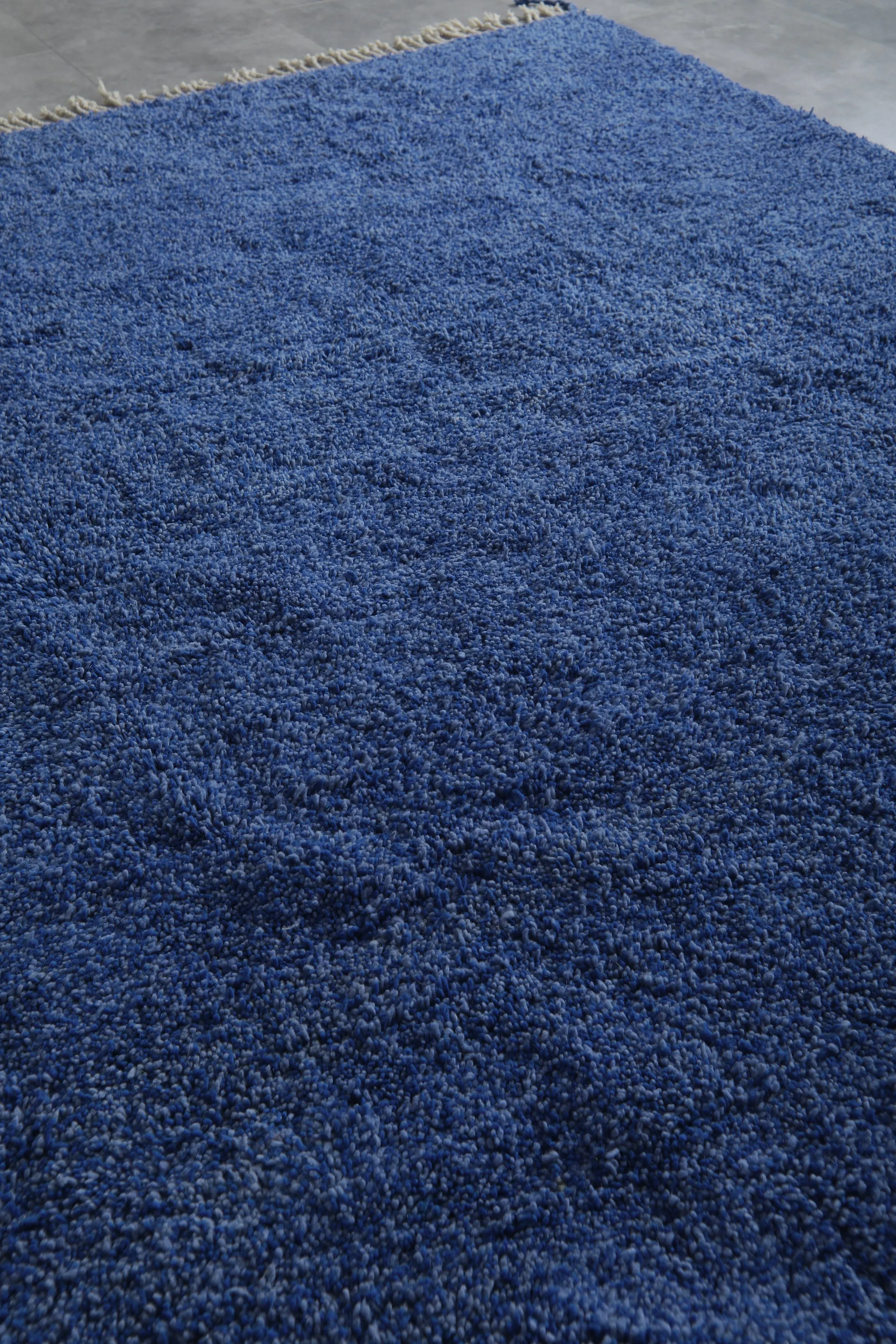 Moroccan solid blue rug - Berber rug - Custom rug