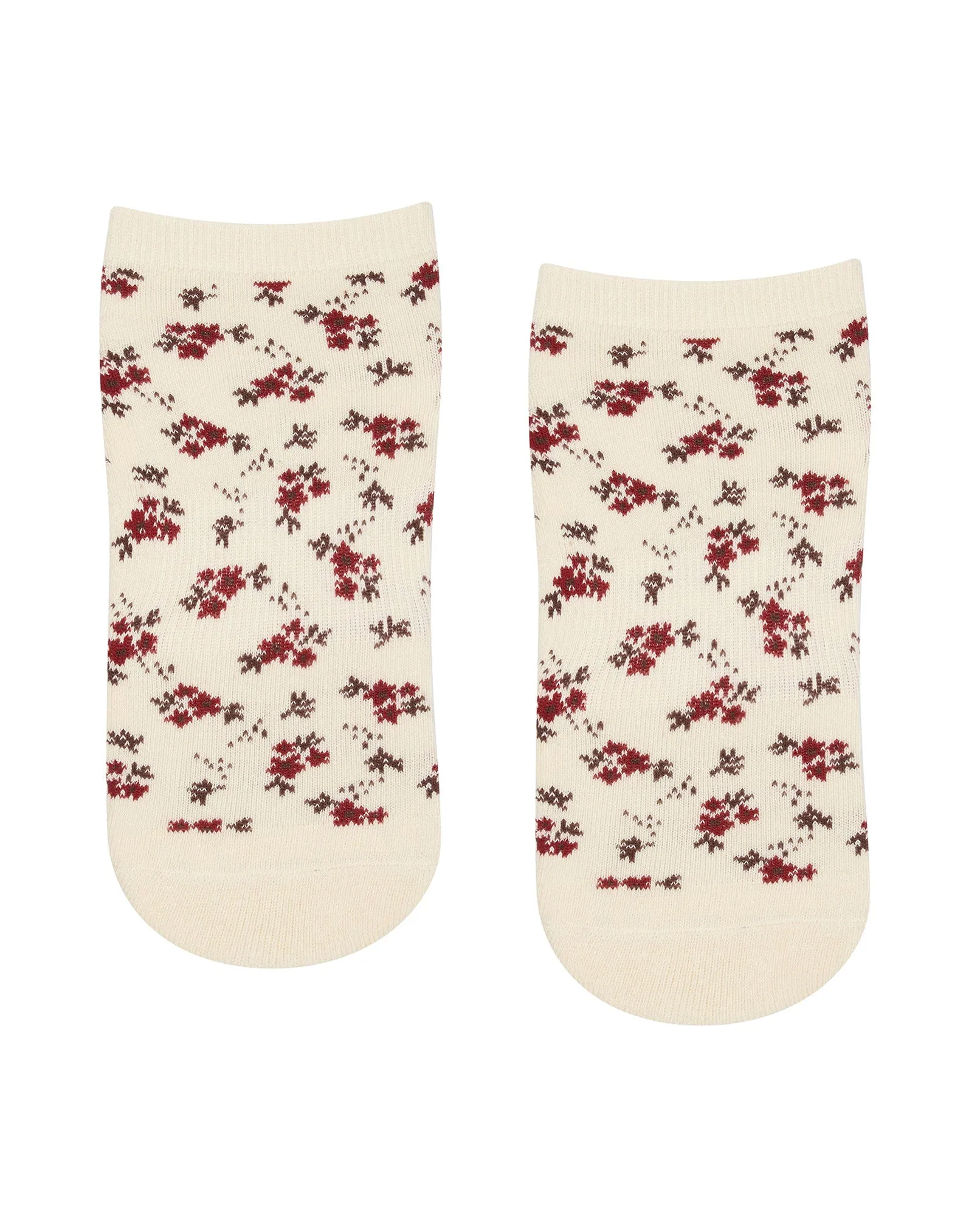 Move Active Classic Low Rise Grip Socks - Ditsy Floral