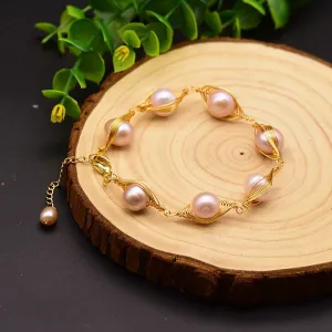 Natural Freshwater Pearl Bracelet Handmade Winding Fashion Jewelry Adjustable