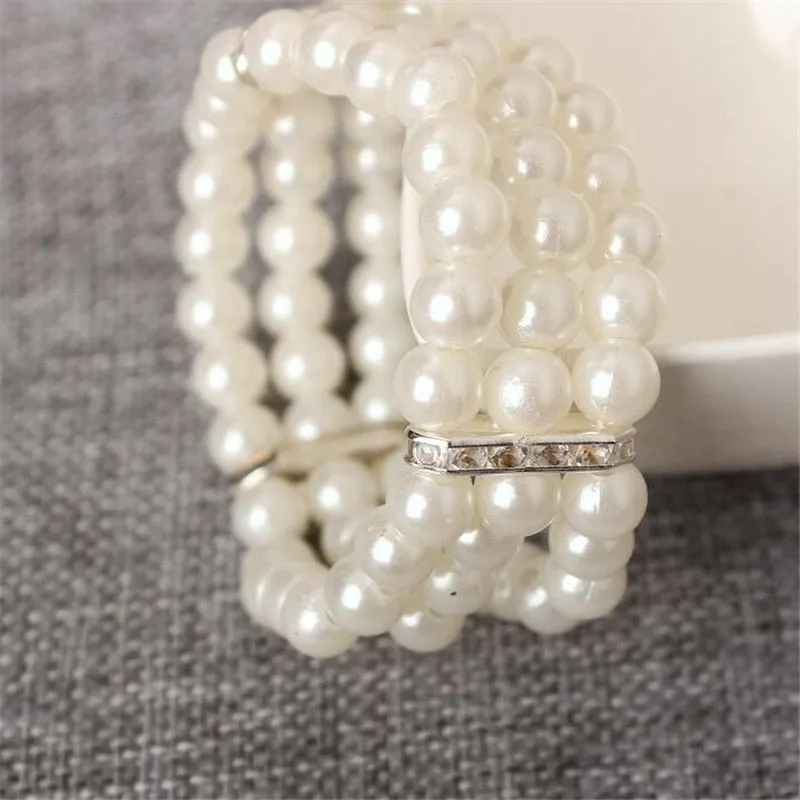 Natural  Freshwater Pearl Bracelet Women's Engagement Handmade Jewelry