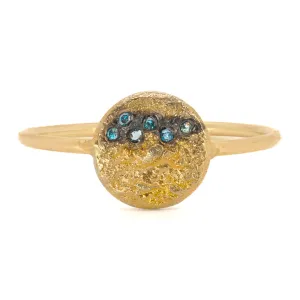 Nature Round Gold Diamond Ring