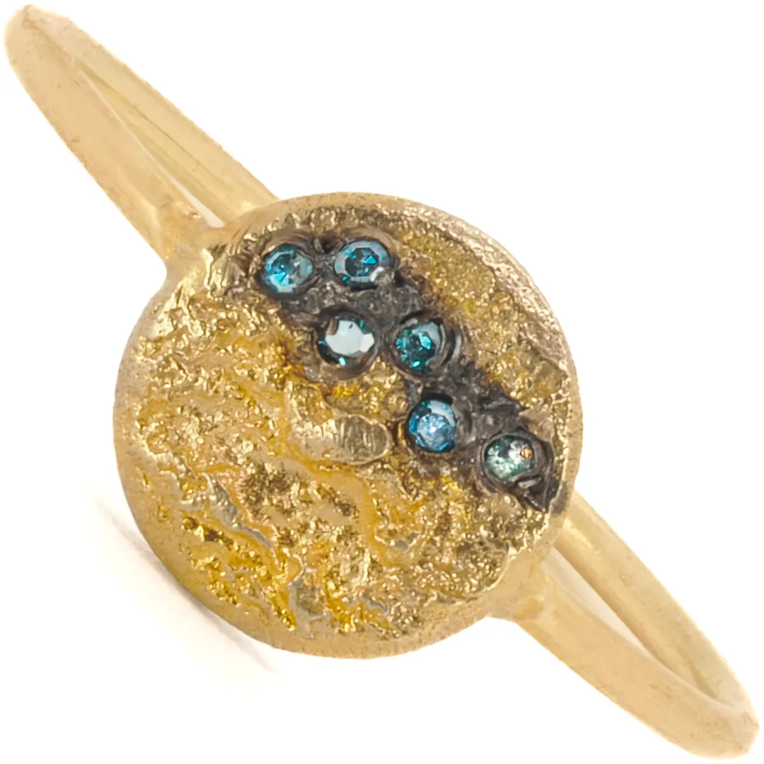 Nature Round Gold Diamond Ring