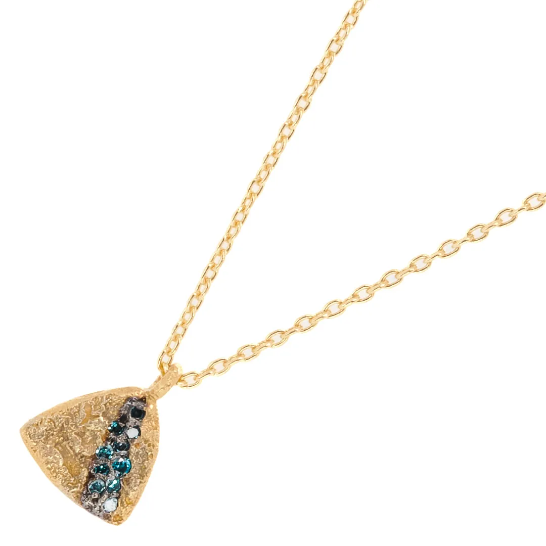Nature Triangle Gold Diamond Necklace