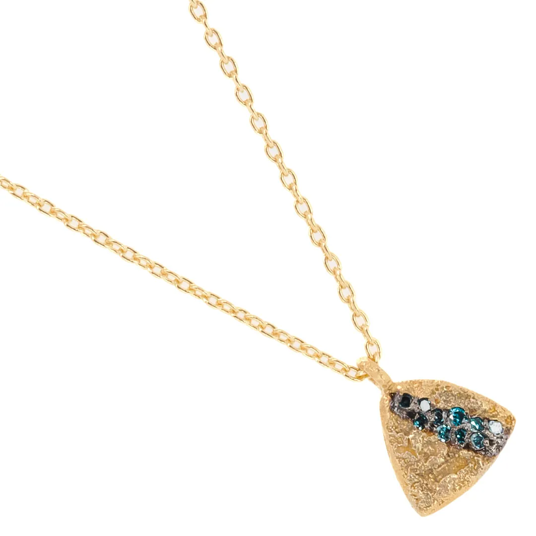 Nature Triangle Gold Diamond Necklace