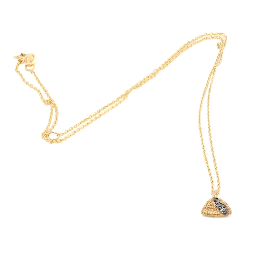 Nature Triangle Gold Diamond Necklace