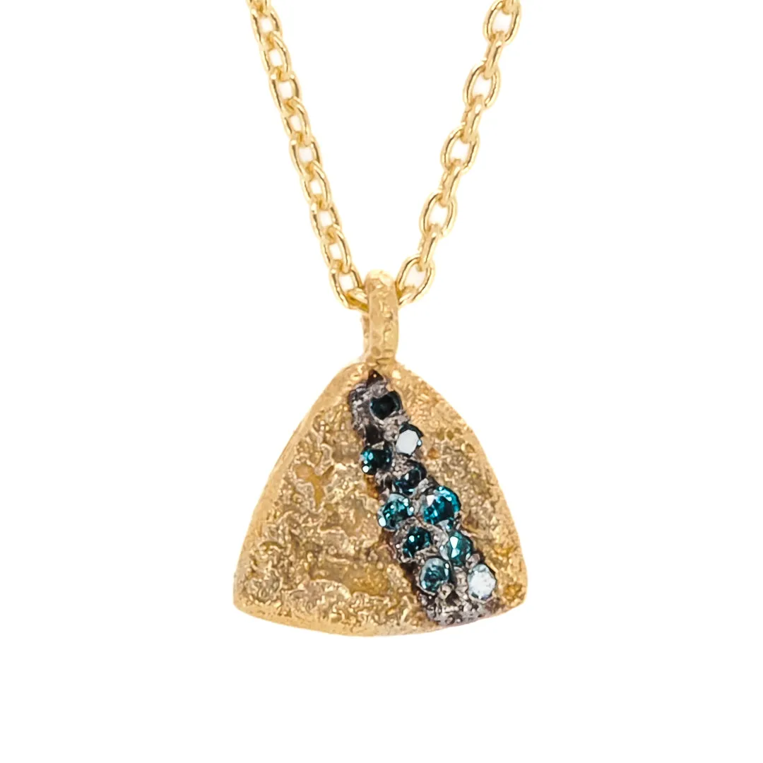 Nature Triangle Gold Diamond Necklace