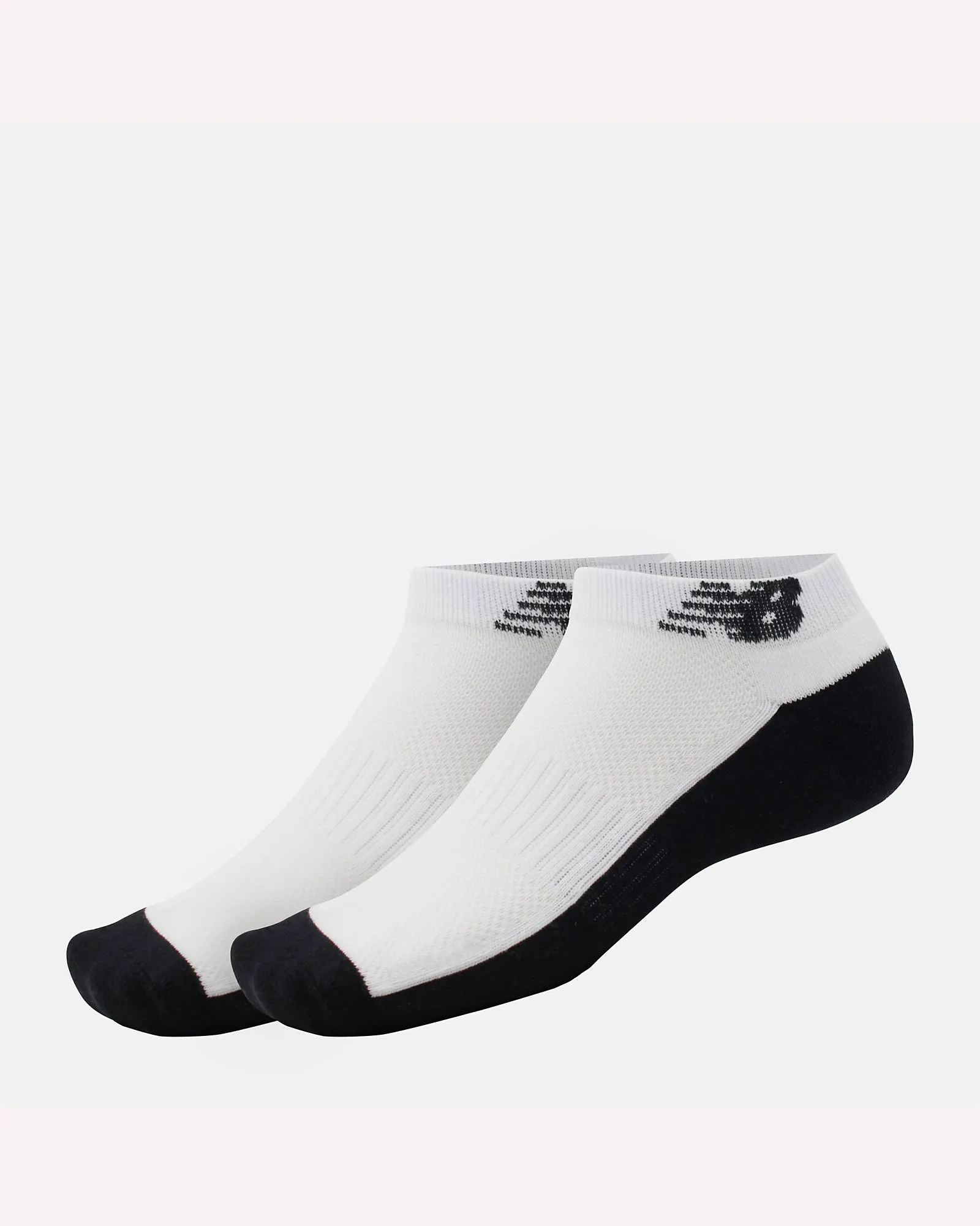 New Balance Unisex Response Performance No Show Socks 2 Pack - White