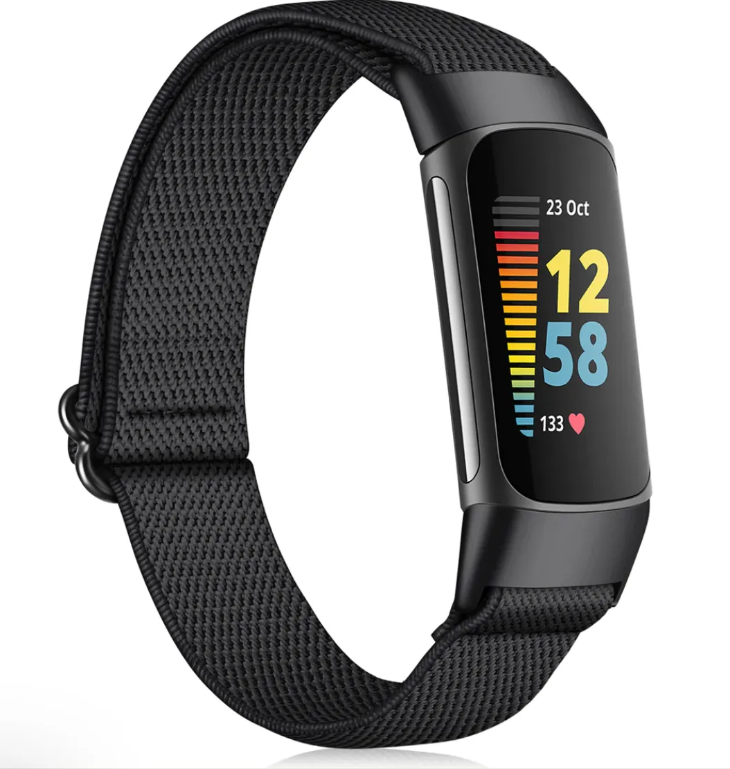 NEW Fitbit Charge 5 Adjustable Elastic Nylon Loop Band | Fintie BAND ONLY!!!