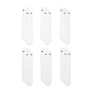 NIKE EVERYDAY CUSHIONED CREW SOCKS 6 PACK - WHITE