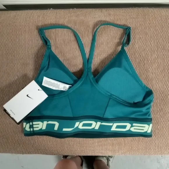 Nike Jordan wide tape training sports bra size small
