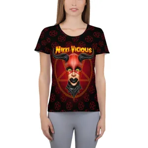 Nikki Vicious Devil Inside Women's Athletic T-shirt