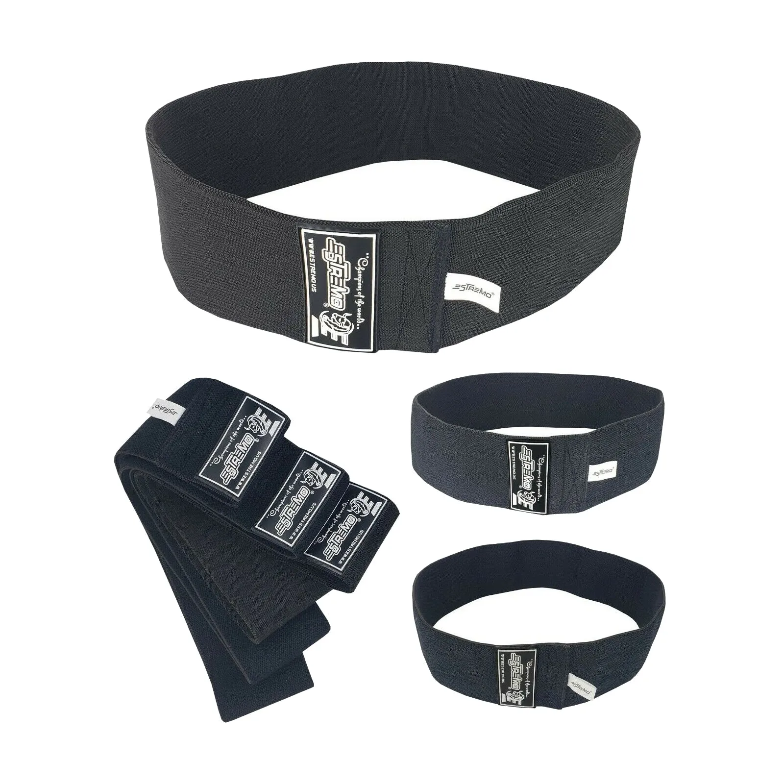 Non-Slip Hip Exercise Resistance Bands - Black