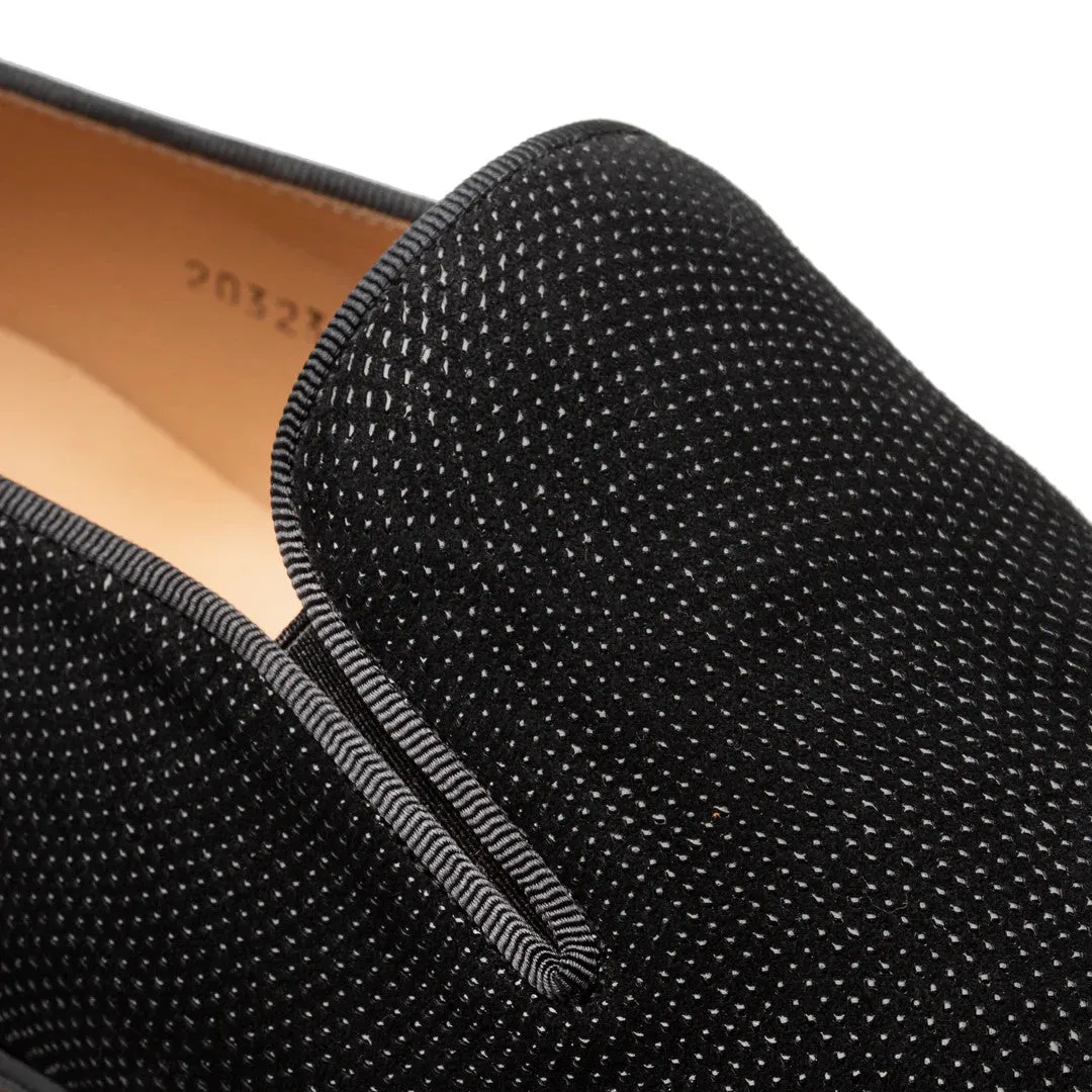 Notte Glass Suede Slip On Black By Mezlan Made In Spain Brand