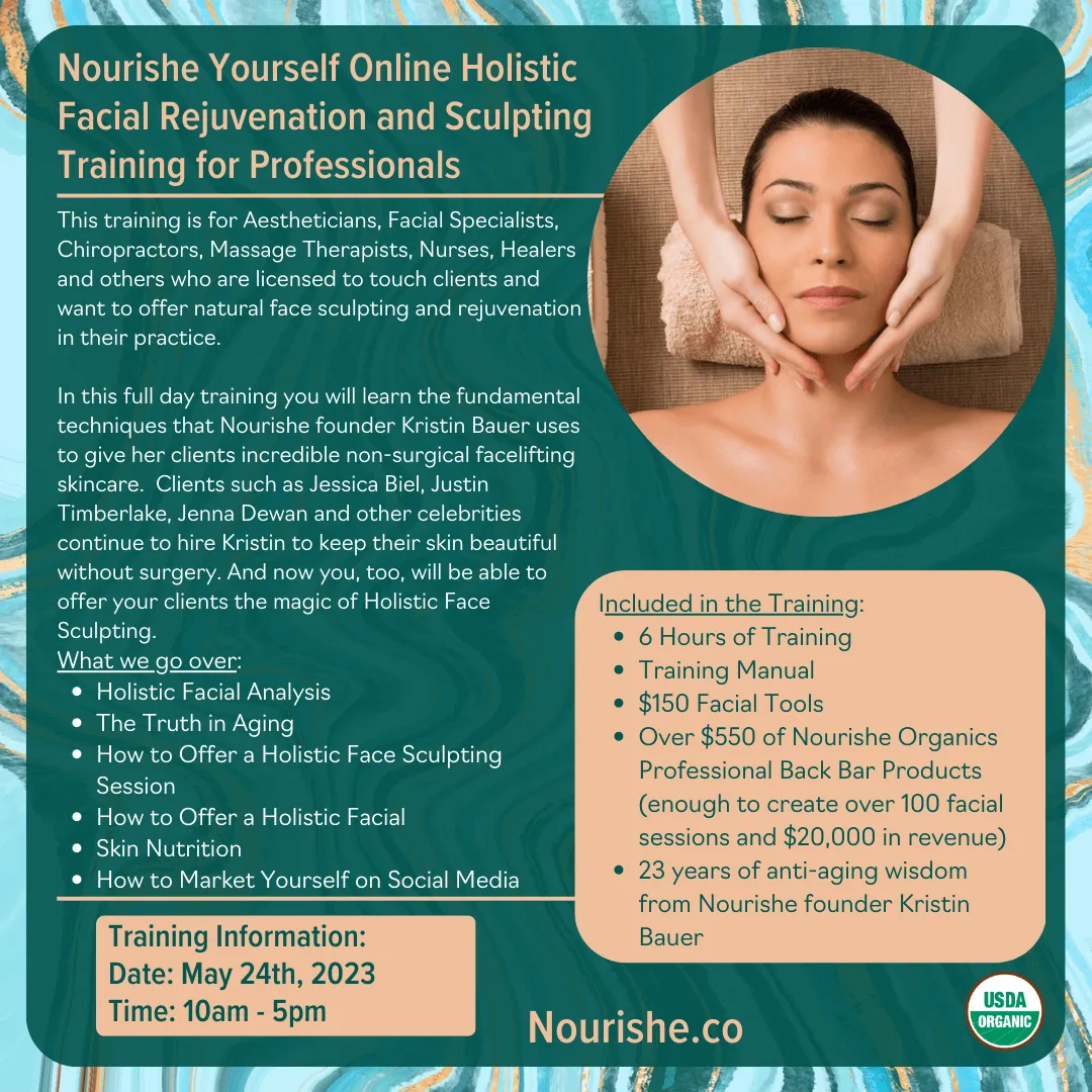 Nourishe Yourself Online Holistic Facial Training for Professionals 
