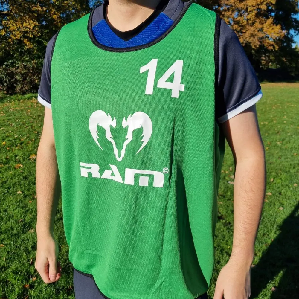 Numbered Reversible Training Bibs - Set of 15