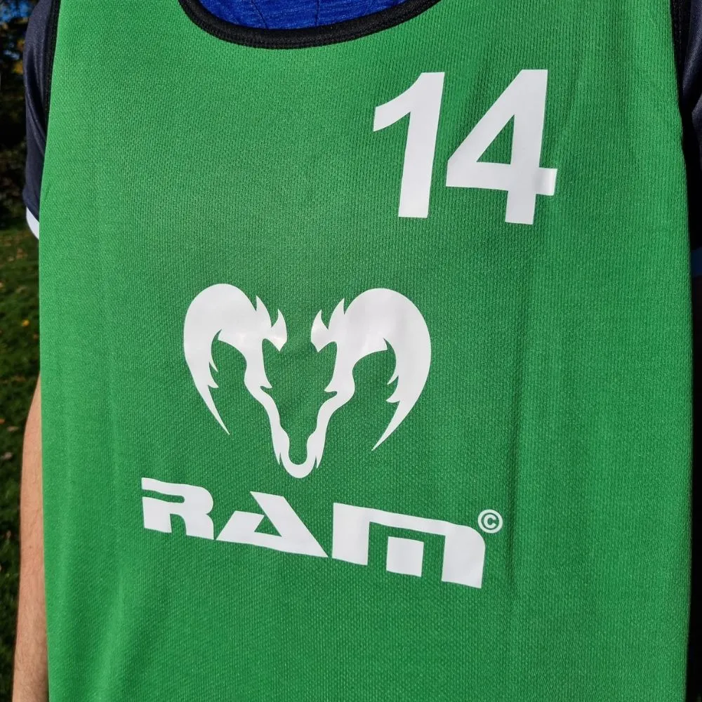 Numbered Reversible Training Bibs - Set of 15