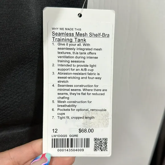 NWT Lululemon seamless bra