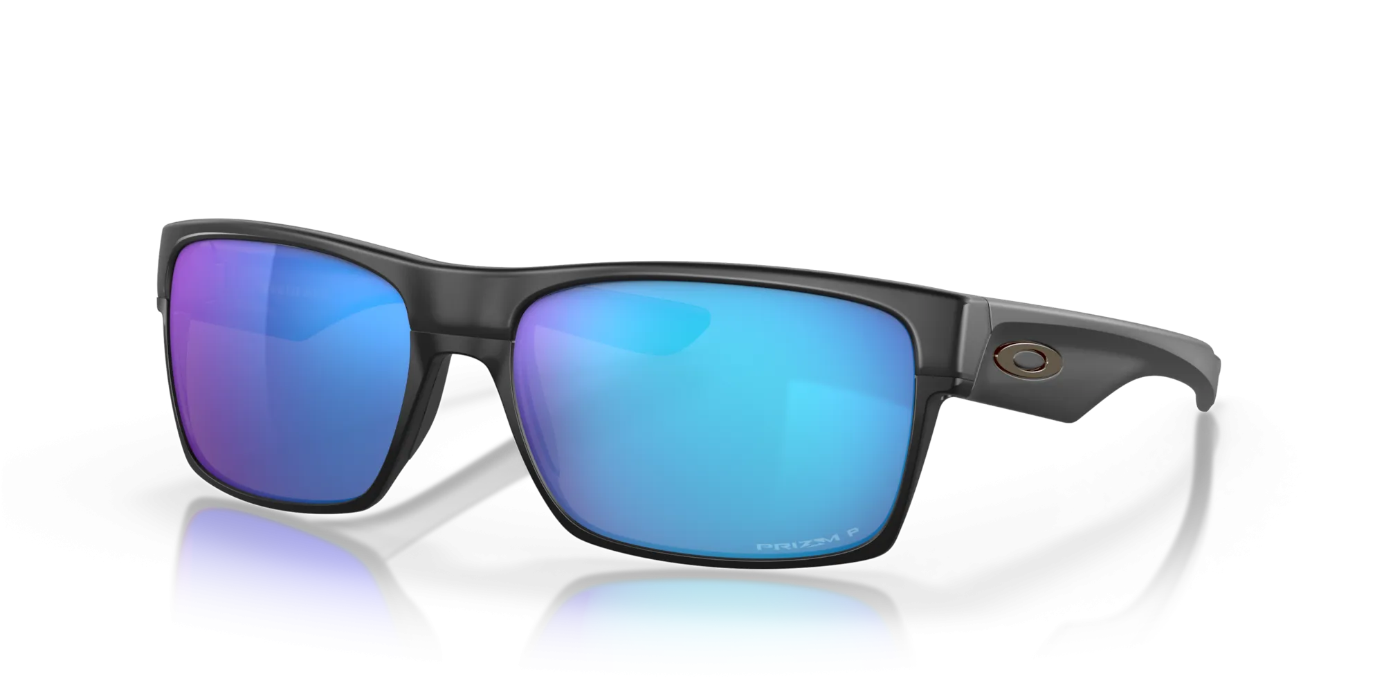 Oakley TwoFace Sunglasses - Black with Polarized Prizm Sapphire Lenses