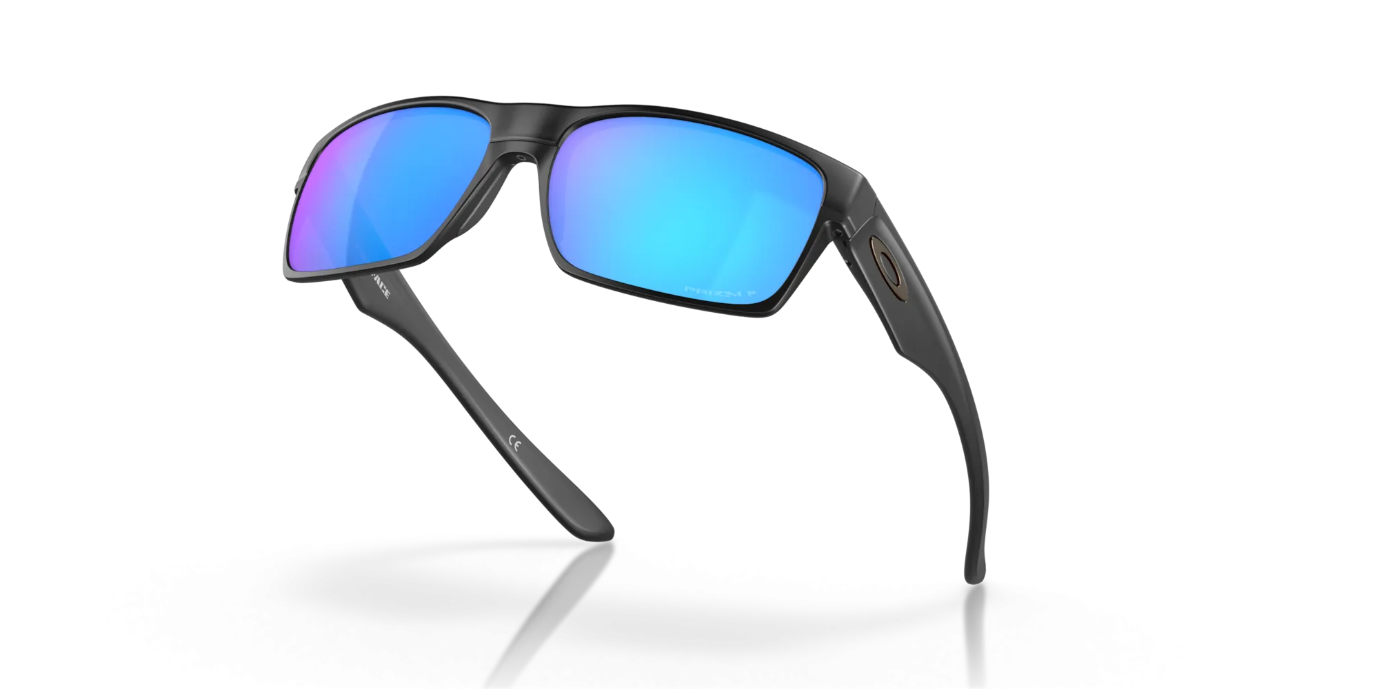 Oakley TwoFace Sunglasses - Black with Polarized Prizm Sapphire Lenses