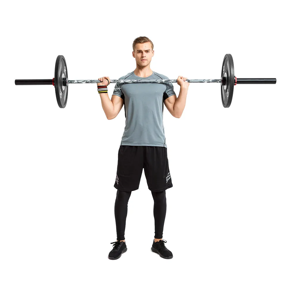 Olympic 6.5ft Deadlift Steel Barbell with Bearings - CAMO (675kg Rated)