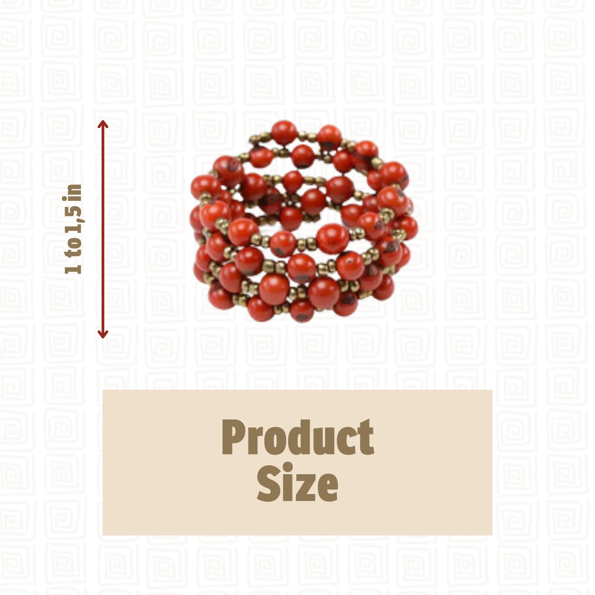 Orange Acai Beads Handmade Bracelet