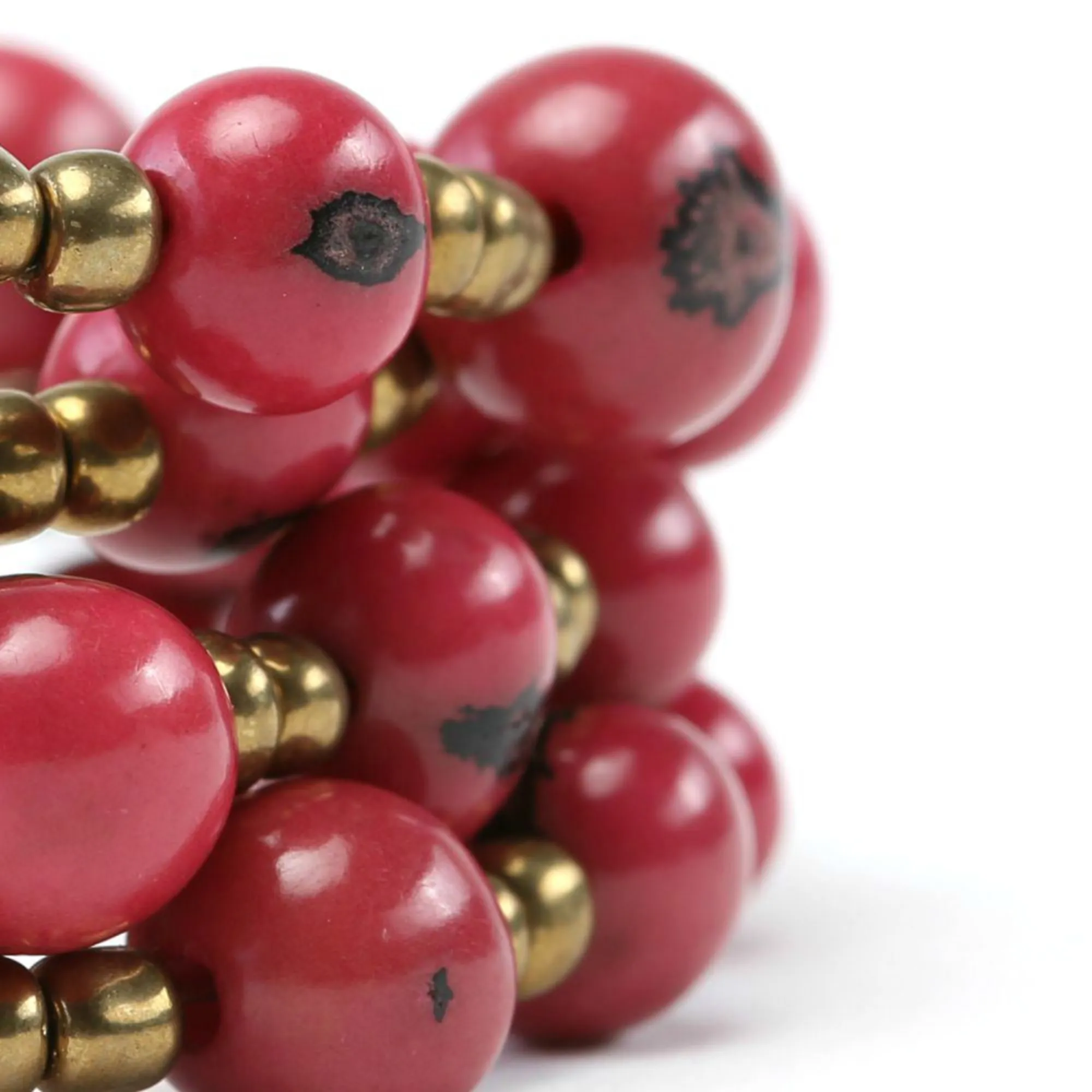 Orange Acai Beads Handmade Bracelet