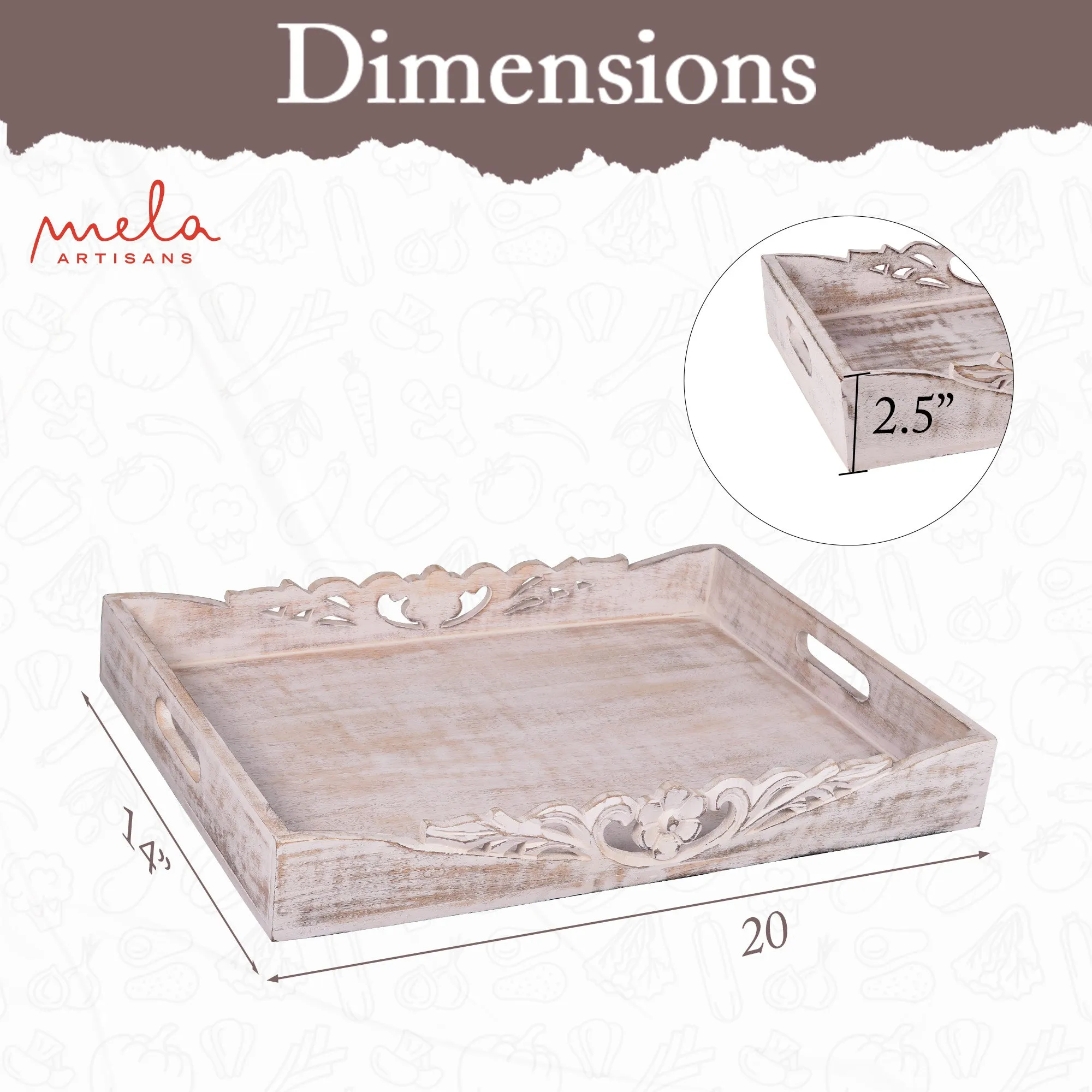 Orchid Rustic Gray and White Finish Bed Table Trays
