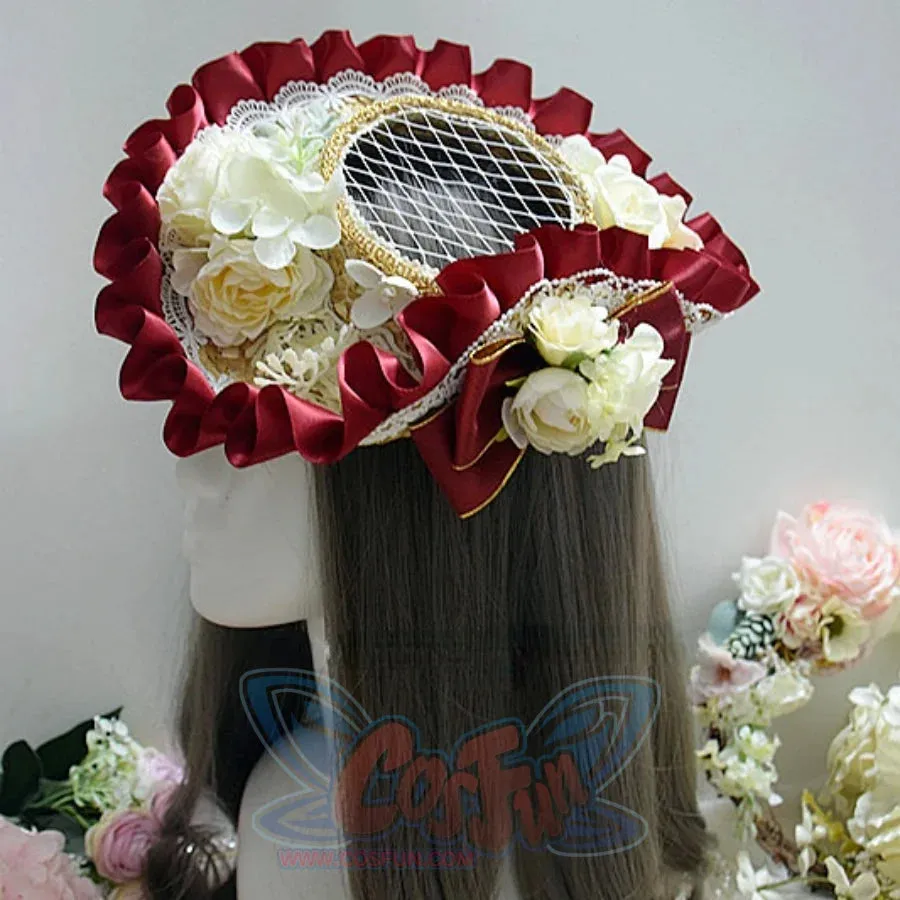 Original Elegant and Classic Lolita Flowers Straw Hat