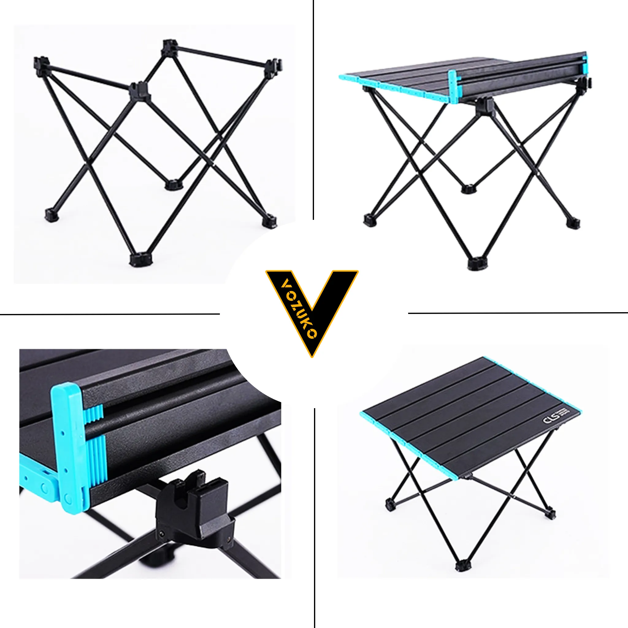 Outdoor Foldable Portable Aluminium Table Lightweight Compact Strong High Quality Functional Tent Camping Beach Travel