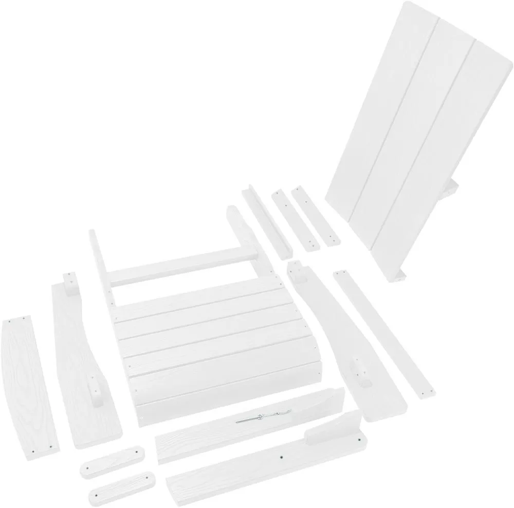 Oversized Folding Adirondack Chair Made from Weather-Resistant Poly Lumber