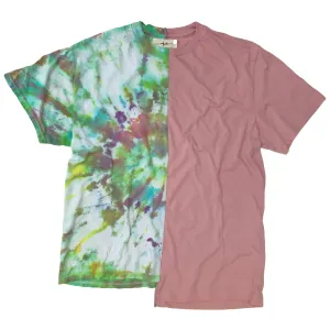 Pastel Rose/Tie-dye Split T-shirt